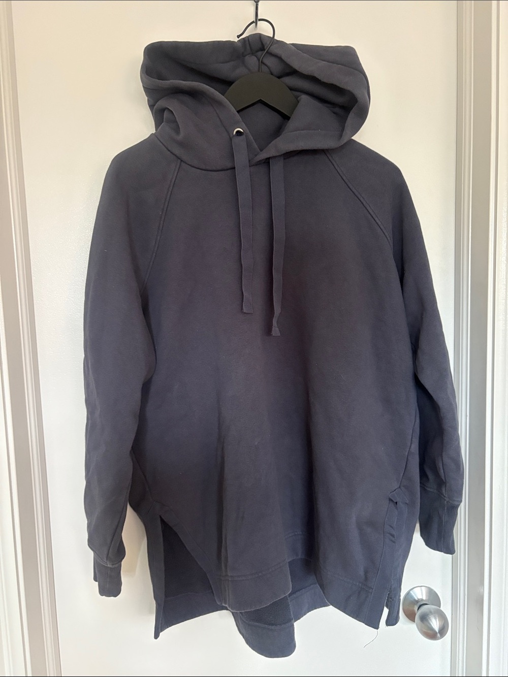 COS Women's Navy Hooded oversized Sweatshirt